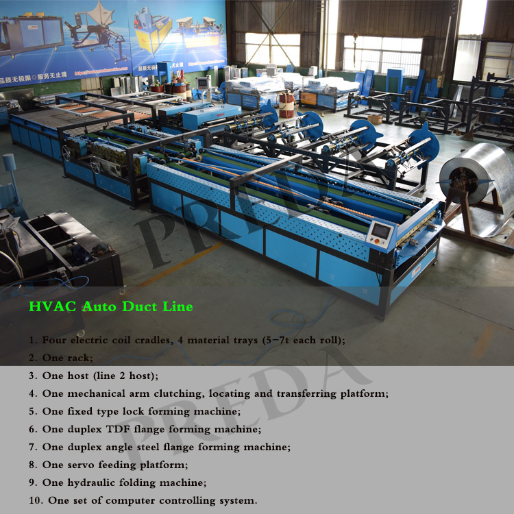 China supplier auto duct production line 5 u shape line